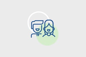 Animated man and woman icon