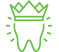 Animted tooth wearing a crown icon
