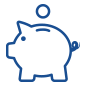Animated piggy bank icon